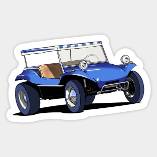 Blue Manx Beach Buggy Sticker